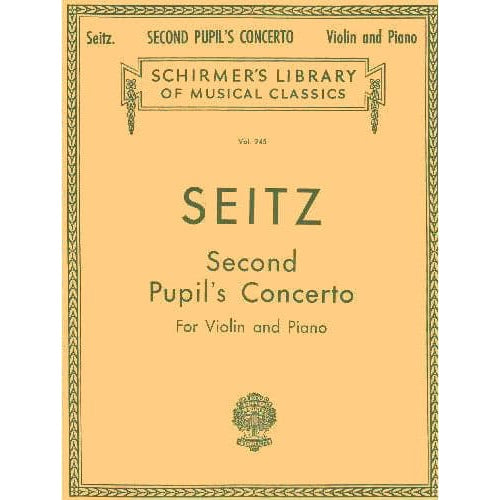 Seitz, Fritz (Friedrich) - Student's Concerto No 2 in G Major, Op 13 - Violin and Piano - Schirmer