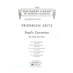 Seitz, Fritz (Friedrich) - Student's Concerto No 2 in G Major, Op 13 - Violin and Piano - Schirmer