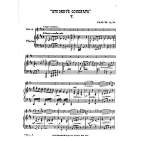 Seitz, Fritz (Friedrich) - Student's Concerto No 5 in D Major, Op 22 - Violin and Piano - Carl Fischer