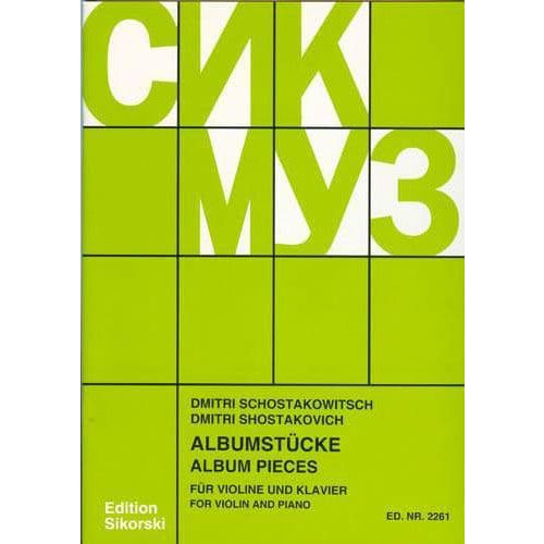 Shostakovich, Dmitri - Album Pieces for Violin and Piano - Violin and Piano - edited by Fortunatov - Sikorski