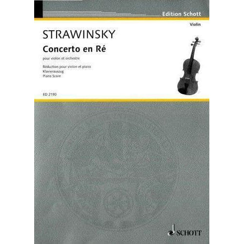 Stravinsky, Igor - Violin Concerto in D - Violin and Piano - Schott
