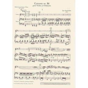 Stravinsky, Igor - Violin Concerto in D - Violin and Piano - Schott