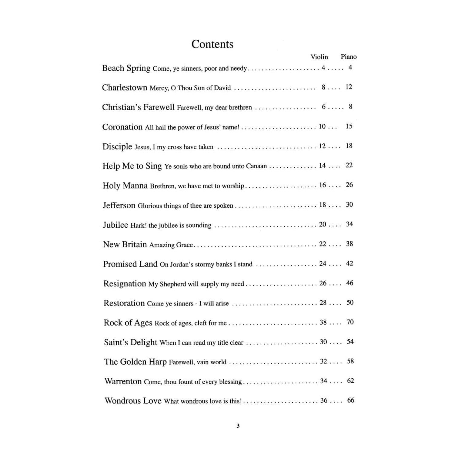 Duncan - Violin Solos On Early American Hymn Tunes. For Violin and Piano. Published by Mel Bay.