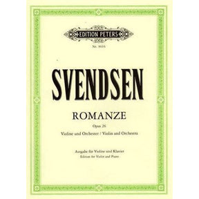 Svendsen, Johan - Romance Op 26 - Violin and Piano - Peters