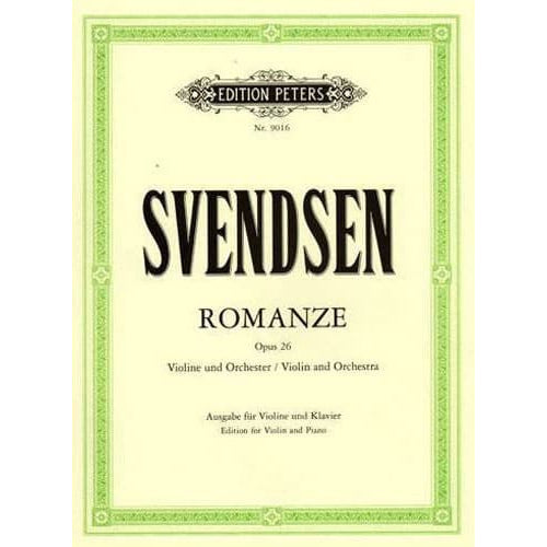 Svendsen, Johan - Romance Op 26 - Violin and Piano - Peters