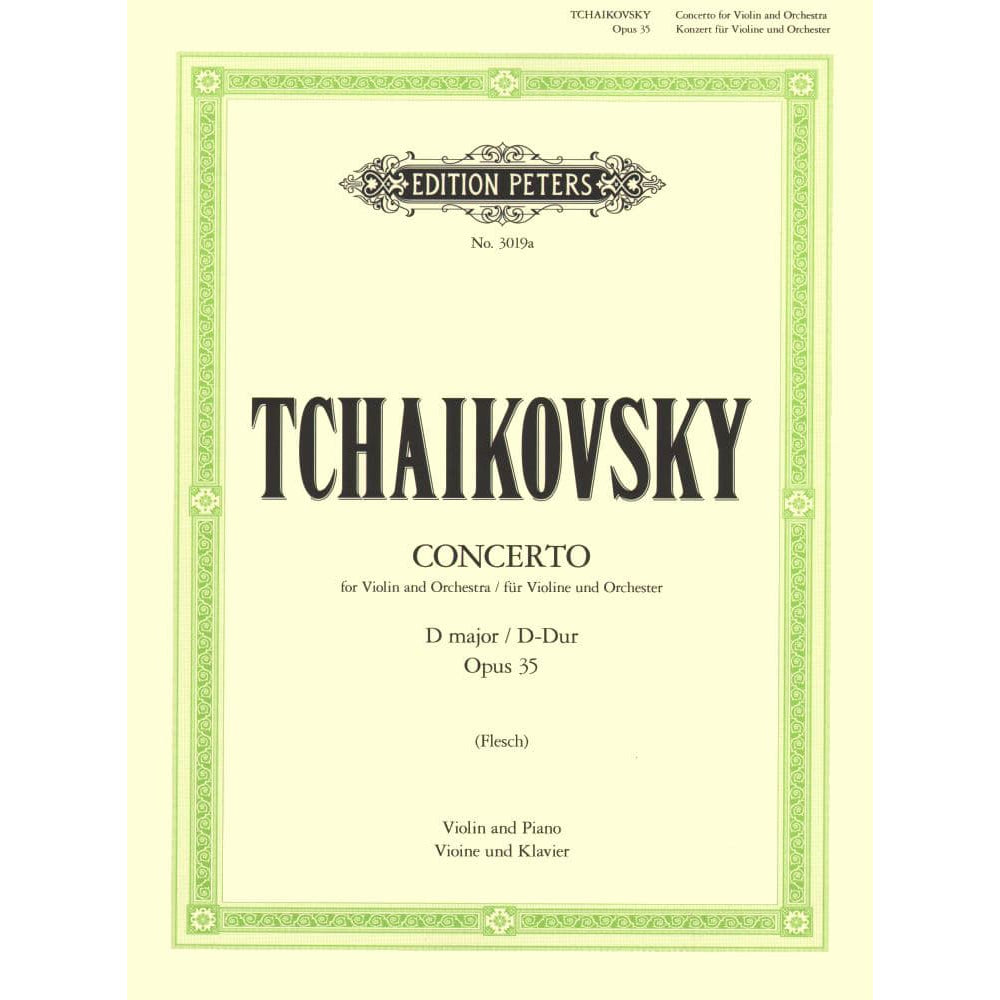 Tchaikovsky, PI - Violin Concerto in D Major, Op 35 - Violin and Piano - edited by Flesch - Peters