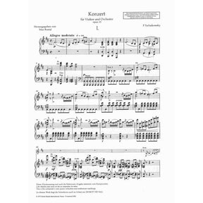 Tchaikovsky, PI - Violin Concerto in D Major, Op 35 - Violin and Piano - edited by Rostal - Schott