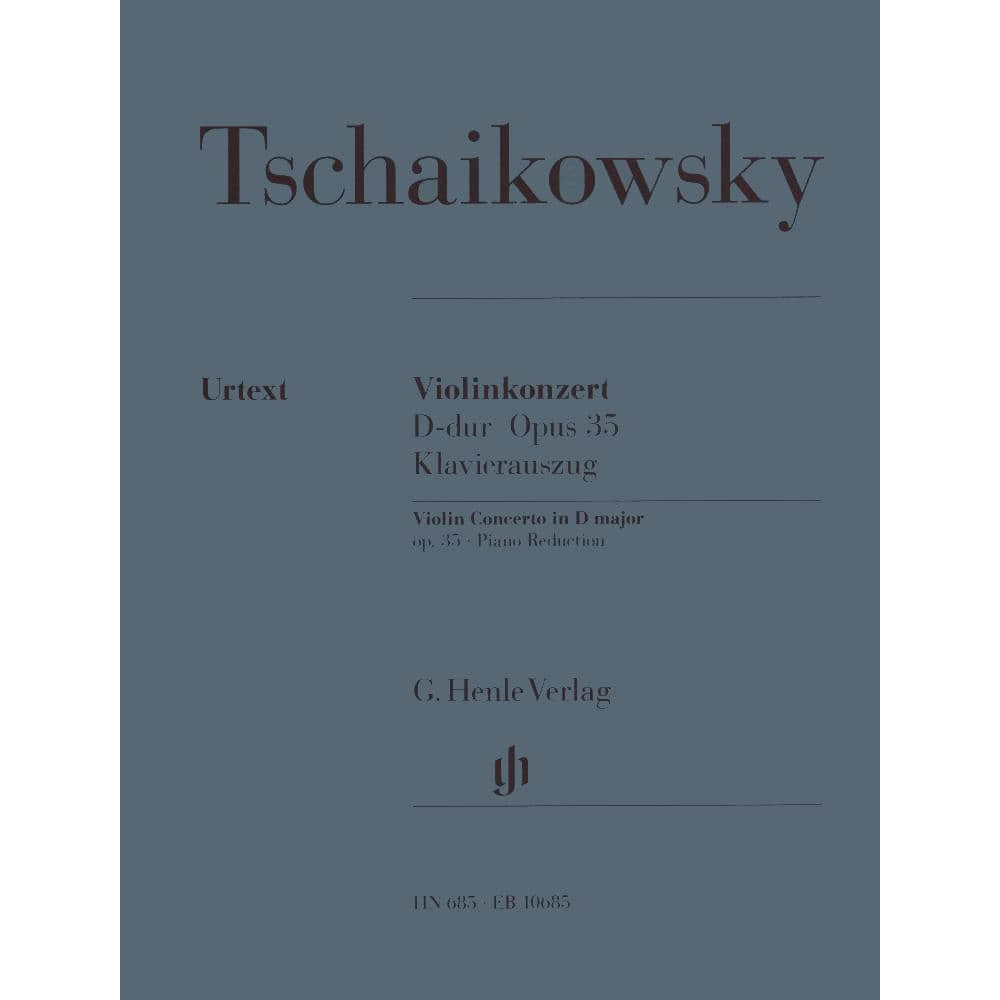 Tchaikovsky, PI - Violin Concerto in D Major, Op 35 - Violin and Piano - edited by Guntner - Henle