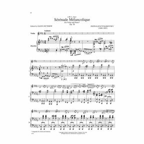 Tchaikovksy, PI - Serenade Melancolique, Op 26 - Violin and Piano - edited by Glenn Dicterow - International Music Company