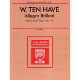 Ten Have - Allegro Brillante Op 19 For Violin and Piano Published by Carl Fischer