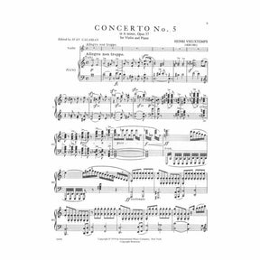 Vieuxtemps, Henri - Violin Concerto No 5 in A Minor, Op 37 - Violin and Piano - edited by Galamian - International Music Company