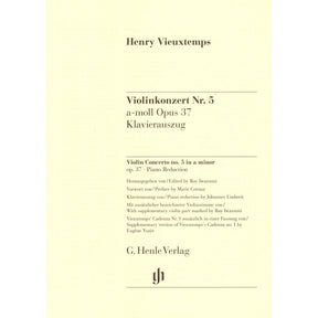 Vieuxtemps, Henri - Concerto No. 5 in A minor, Opus 37 - for Violin and Piano - edited by Iwazumi - G Henle Verlag URTEXT