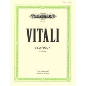 Vitali, Tomaso - Chaconne in G Minor - Violin and Piano - edited by Maxim Jacobsen - Peters