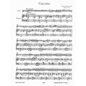 Vitali, Tomaso - Chaconne in G Minor - Violin and Piano - edited by Maxim Jacobsen - Peters