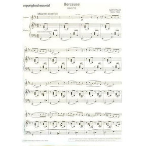 Faure, Gabriel - Berceuse in D Major, Op 16 - Violin and Piano - edited by Maria Egelhof - Schott Edition