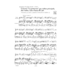 Vivaldi, Antonio - The Four Seasons: Concerto No 1 in E Major, RV 269 "Spring" - Violin and Piano - edited by Carnelli - Ricordi