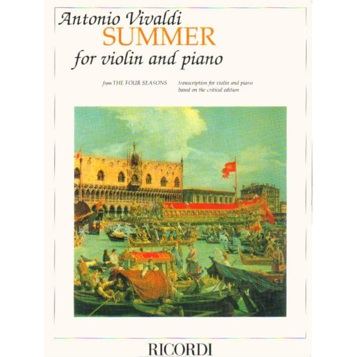 Vivaldi, Antonio - The Four Seasons: Concerto No 2 in G Minor, RV 315 "Summer" - Violin and Piano - edited by Carnelli - Ricordi
