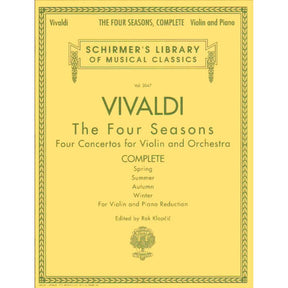 Vivaldi, Antonio - The Four Seasons: 4 Concertos for Violin and Piano (Complete) - edited by Rok Klopcic - G Schirmer