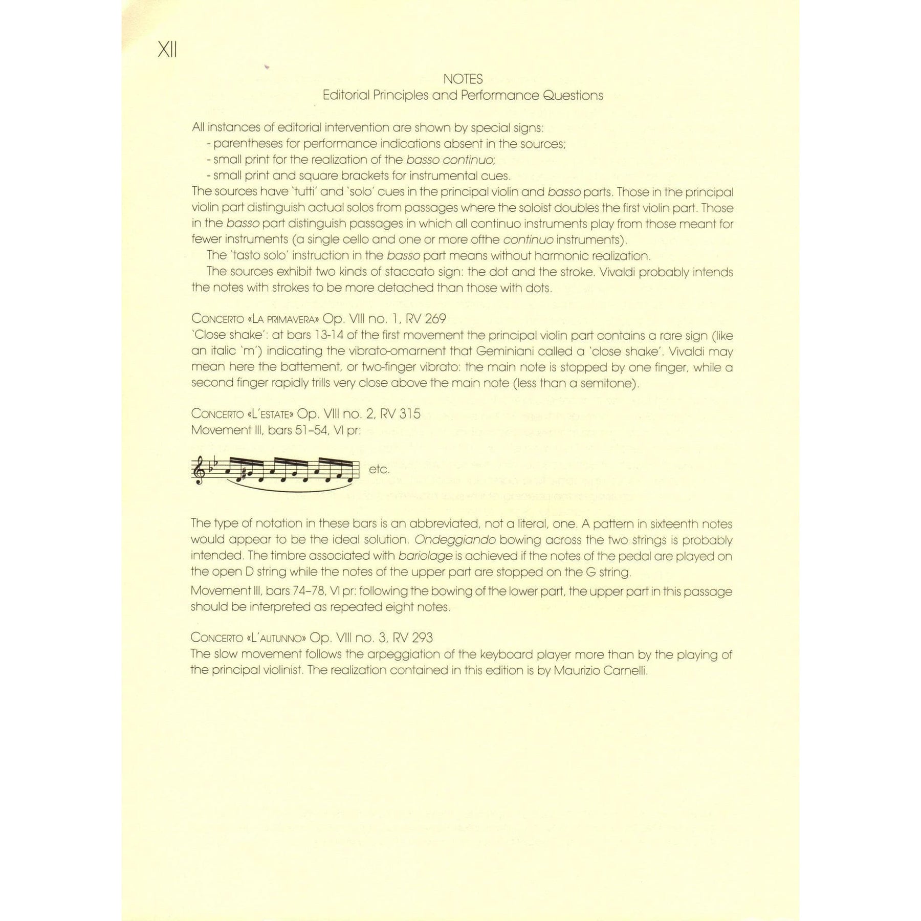 Vivaldi, Antonio - The Four Seasons (Complete) - for Violin and Piano - reduction by Maurizio Carnelli - Ricordi