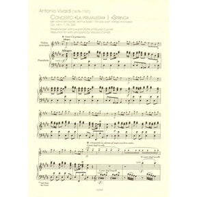 Vivaldi, Antonio - The Four Seasons (Complete) - for Violin and Piano - reduction by Maurizio Carnelli - Ricordi