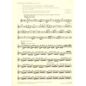 Vivaldi, Antonio - The Four Seasons (Complete) - for Violin and Piano - reduction by Maurizio Carnelli - Ricordi