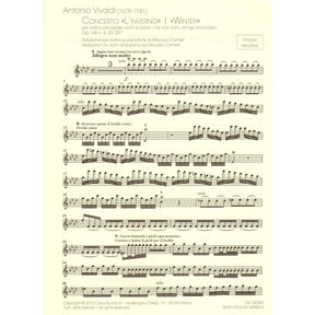 Vivaldi, Antonio - The Four Seasons (Complete) - for Violin and Piano - reduction by Maurizio Carnelli - Ricordi