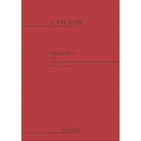 Vivaldi, Antonio - Sonata in D Major, RV 10 (F XIII, No 6) - for Violin and Piano - Ricordi