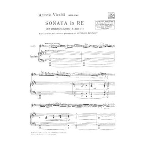 Vivaldi, Antonio - Sonata in D Major, RV 10 (F XIII, No 6) - for Violin and Piano - Ricordi
