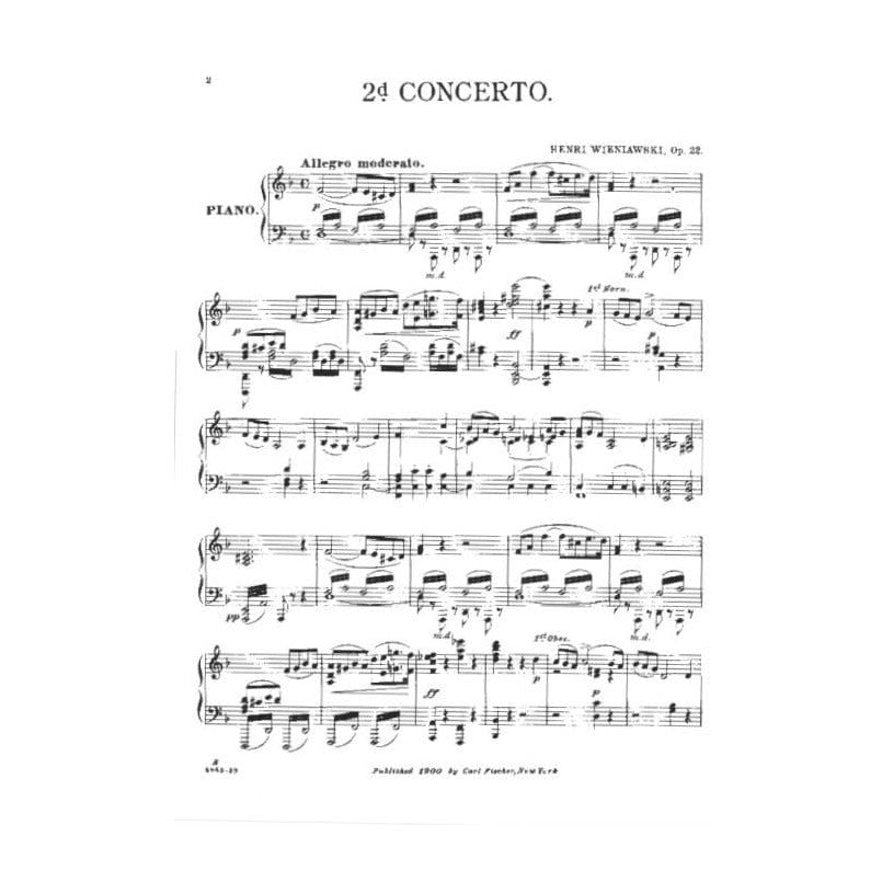 Wieniawski, Henryk - Violin Concerto No 2 in D Minor, Op 22 - for Violin and Piano -  edited by Pollitzer - Carl Fischer
