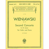 Wieniawski, Henryk - Violin Concerto No 2 in D Minor, Op 22 - for Violin and Piano - edited by Leopold Lichtenberg - Schirmer
