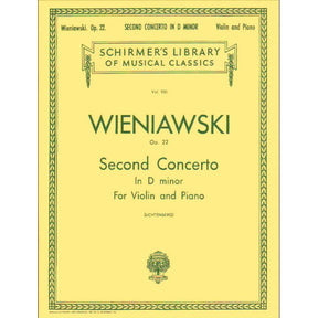 Wieniawski, Henryk - Violin Concerto No 2 in D Minor, Op 22 - for Violin and Piano - edited by Leopold Lichtenberg - Schirmer