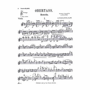 Wienawski, Henryk - Obertass (Mazurka), Op 19, No 1 - Violin and Piano - edited by A Pollitzer - Carl Fischer Edition