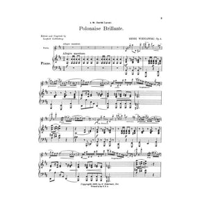 Wieniawski, Henryk - Polonaise Brillante In D Major Op 4 - for Violin and Piano - edited by Lichtenberg - G Schirmer