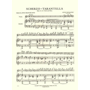 Wieniawski, Henryk - Scherzo-Tarantella, Op 16 - for Violin and Piano - edited by Francescatti - International Music Company