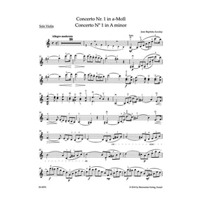 Accolay, Jean-Baptiste - Concerto No 1 in A Minor - Violin and Piano - Bärenreiter