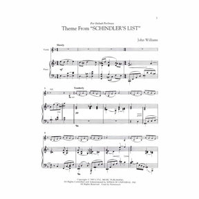 Williams, John - Schindler's List - for Violin and Piano - Hal Leonard