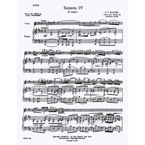 Handel, George Frideric - Sonata No 4 in D Major, Op 1, No 13, HWV 371 - Violin and Piano - edited by Leopold Auer and C Friedberg - Carl Fischer Edition
