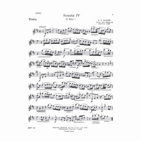 Handel, George Frideric - Sonata No 4 in D Major, Op 1, No 13, HWV 371 - Violin and Piano - edited by Leopold Auer and C Friedberg - Carl Fischer Edition