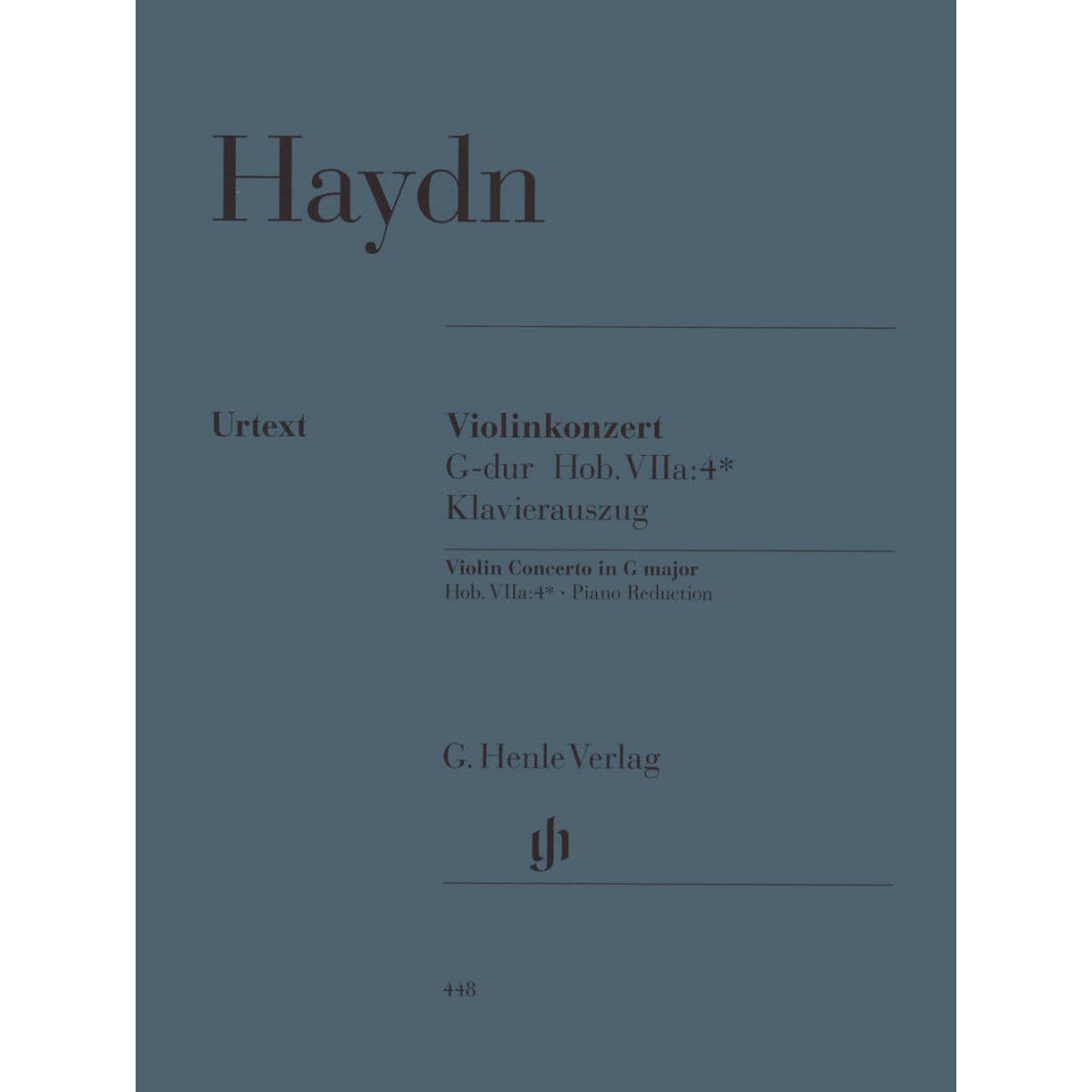 Haydn, Franz Joseph - Concerto No 2 in G Major, Hob VIIa:4 - Violin and Piano - edited by Günter Thomas and Heinz Lohmann - G Henle Verlag