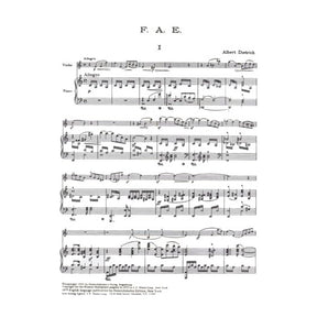 Brahms/Dietrich/Schumann - FAE Sonata for Violin and Piano - Edition Peters