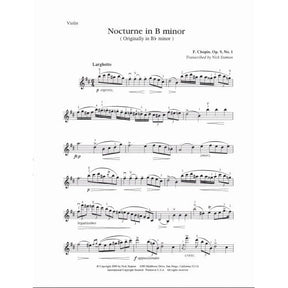 Chopin, Frederick - Nocturne in B minor Op 9 No 1 for Violin and Piano - Nick Stamon Publication