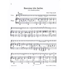 Elgar, Edward - Six Very Easy Pieces In First Position, Op 22 - Violin and Piano - Bosworth Edition