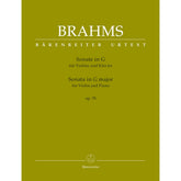Brahms, Johannes - Sonata in G Major, Op 78 - for Violin and Piano - edited by Clive Brown and Neal Peres Da Costa - Barenreiter URTEXT