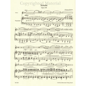 Brahms, Johannes - Sonata in D minor, Op 108 - for Violin and Piano - edited by Clive Brown and Neal Peres Da Costa - Barenreiter URTEXT