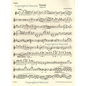 Brahms, Johannes - Sonata in D minor, Op 108 - for Violin and Piano - edited by Clive Brown and Neal Peres Da Costa - Barenreiter URTEXT