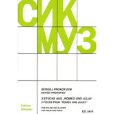 Prokofiev, Sergei - 3 Pieces From Romeo And Juliet - for Violin and Piano - Edition Sikorski