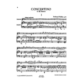 Kuchler, Ferdinand - Concertino in D Major for Violin and Piano, Op 12 - Bosworth