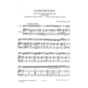 Kuchler, Ferdinand - Concertino in D Major for Violin and Piano, Op 15 - Bosworth