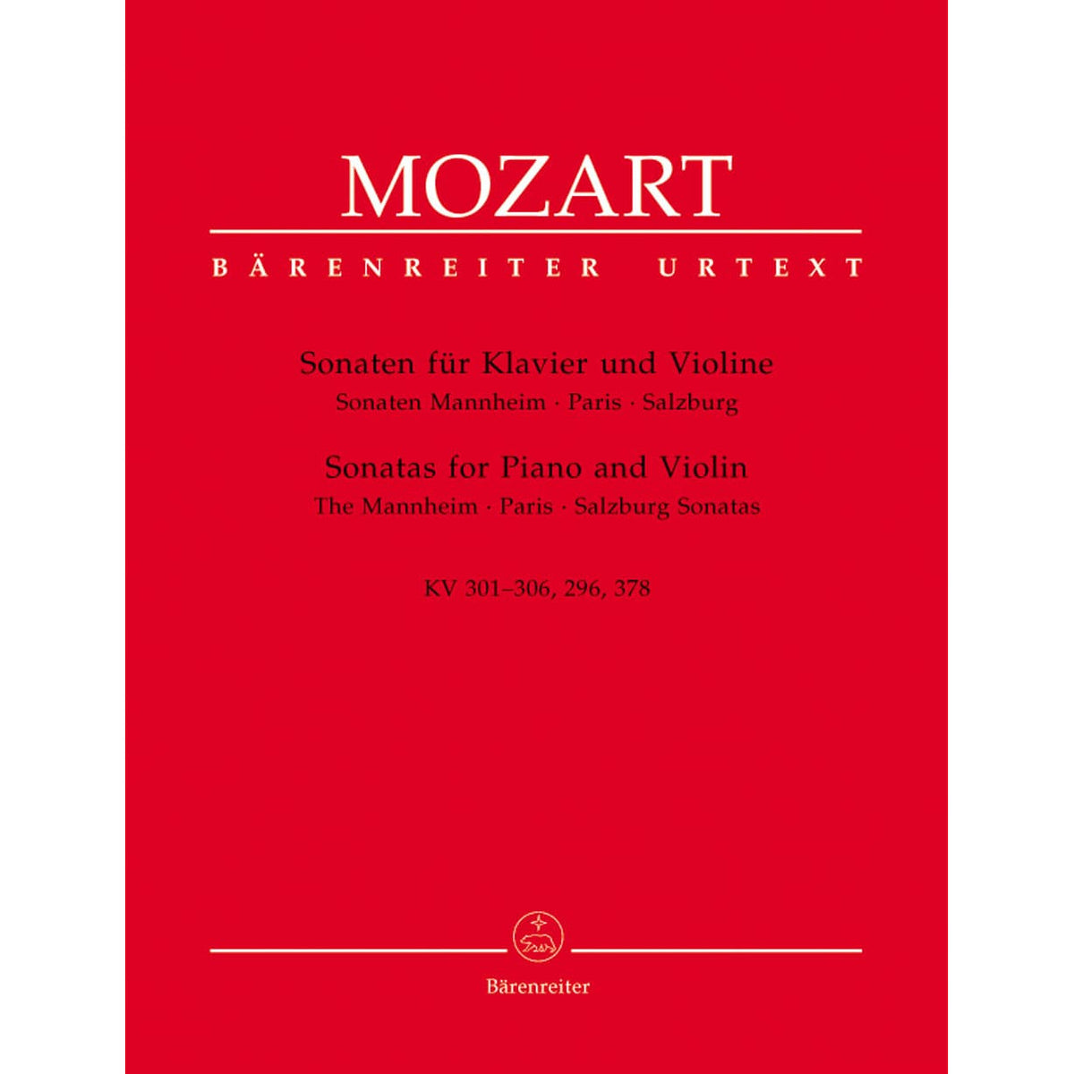 Mozart, WA - Violin Sonatas, K 301-306, K 296, K 378 - Violin and Piano - edited by Reeser - Barenreiter