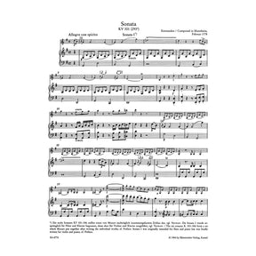 Mozart, WA - Violin Sonatas, K 301-306, K 296, K 378 - Violin and Piano - edited by Reeser - Barenreiter